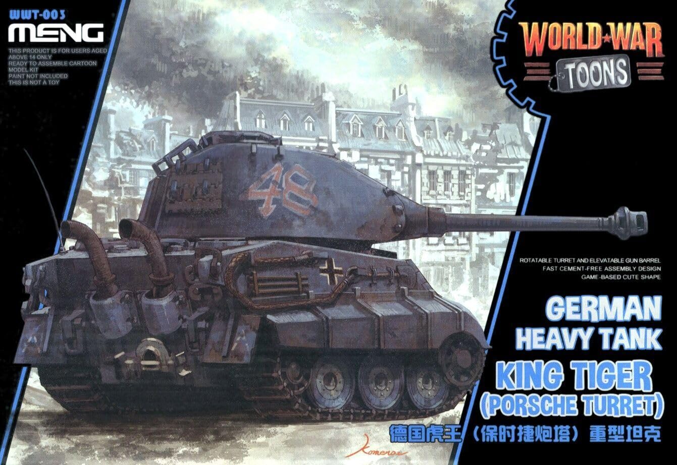 Meng WWT-003 Model - German King Tiger (Porsche Turret) World War Toons