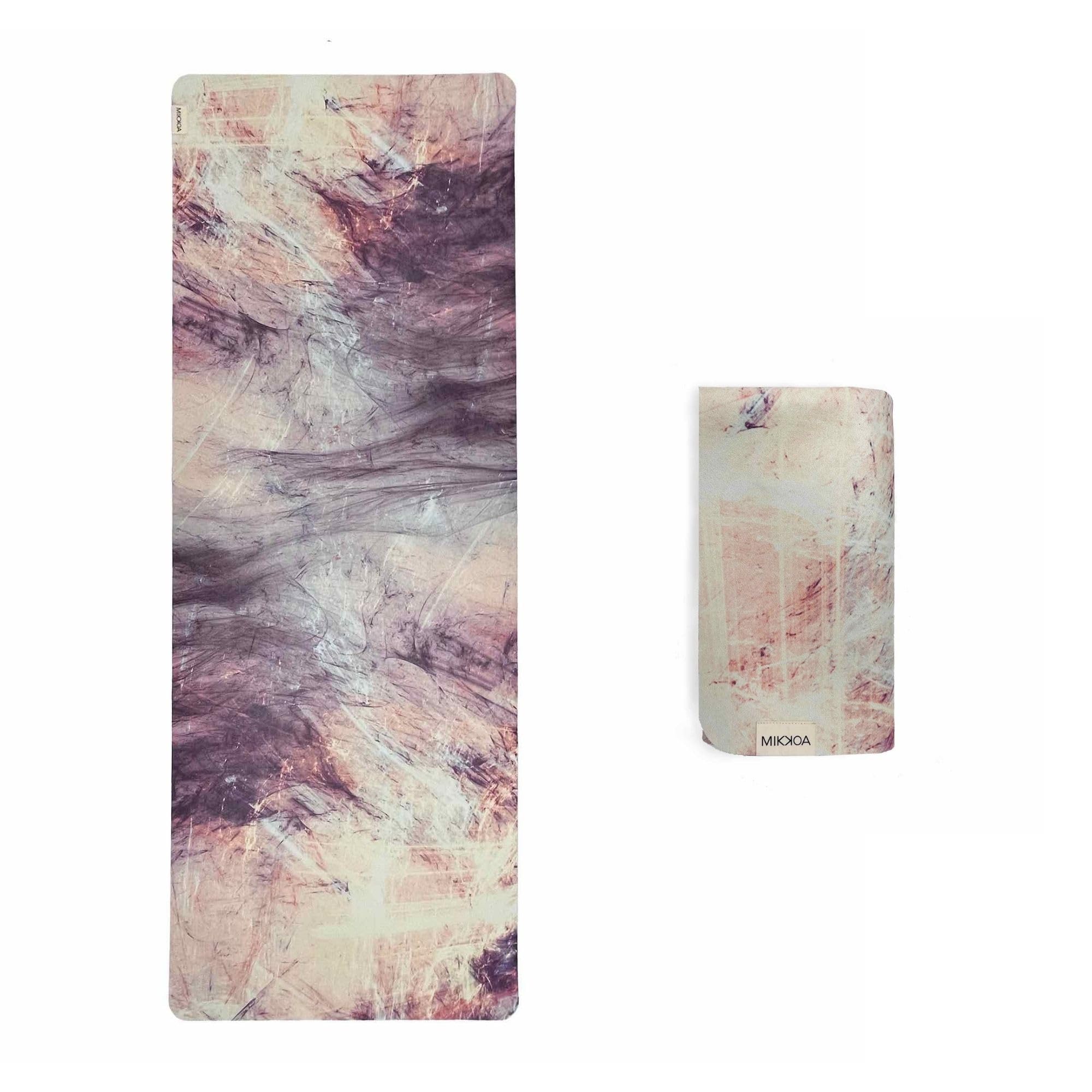 MIKKOA Travel Yoga Mat 1.5mm | Foldable, Lightweight for Backpacking, Retreat, Outdoors, Gym, Pilates | Exercise Mat | Machine Washable | Eco-Friendly