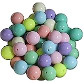 20mm Bulk Package 64 Mixed Pastel Solid Acrylic Chunky Bubblegum Beads Loose