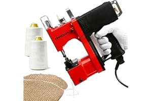 FunSealer Bag Sewing machine, Heavy Duty Bag Closing Machine For Burlap Bags Sand Bags With 2 Rolls of Thread