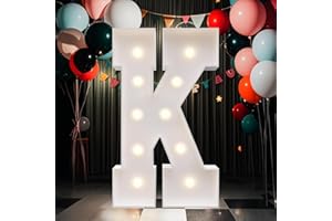 MAGIKIDZ Marquee Letter, 4FT Marquee Light up Letters,LED Light Up Letter K-DIY Party decorations, elevate your events with marquee letters 4 feet tall, perfect for Party, Birthday, Baby Shower