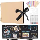 DazSpirit Photo Album Scrapbook 80 Pages 420 Photos Beige Kit with 12 Metallic