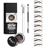 Eyebrow Stencils, Eyebrow Stamp Perfect Eyebrows Waterproof, Eye Brow Stencil Kits Eyebrow Stamp Trio Kit with Sponge Applicator Smudge-proof for Women With 10PCS Eyebrow Shaping Kit, Blonde