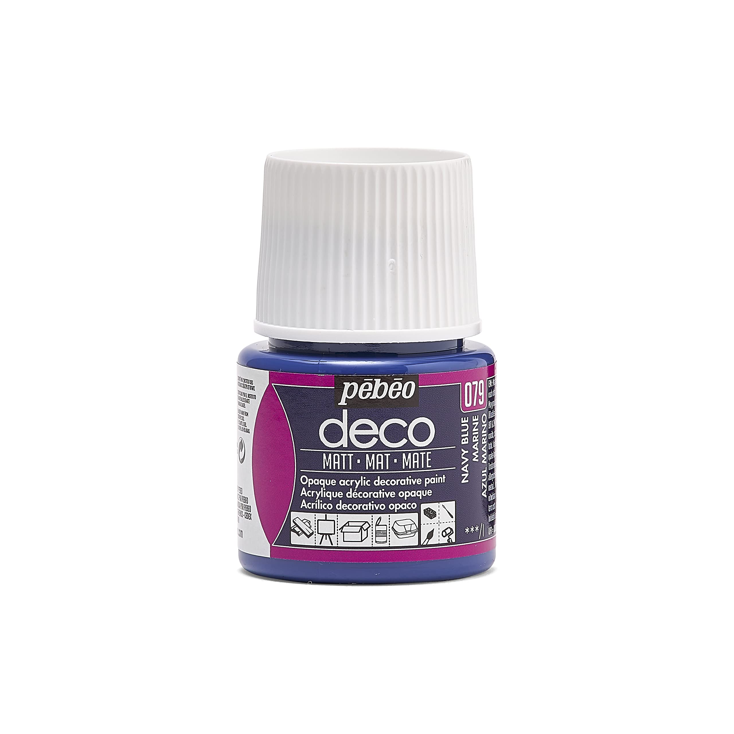 PEBEO 204-079 45ml Deco Matt, Acrylic, Navy Blue, 7 x 4.5 x 4.5 cm