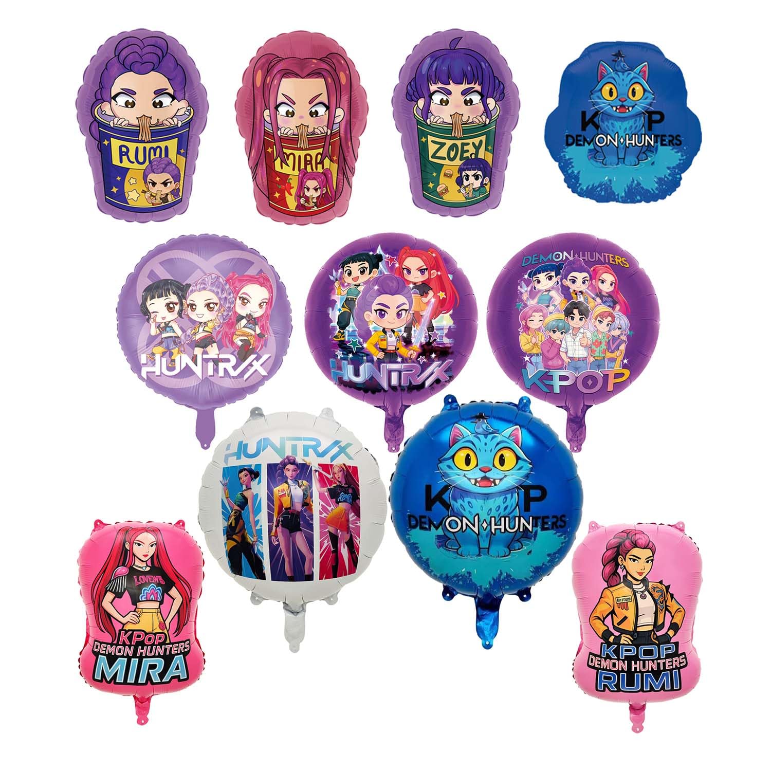 10pcs Kpop Balloons Birthday Party Mylar Foil Balloons for Kpop Themed Birthday Party Decorations Supplies