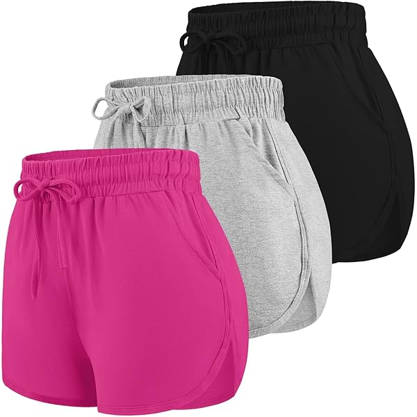 Pack 7 Pantalones Cortos Deportivos Mujer URATOT - Algodón, Verano, Yoga, Running