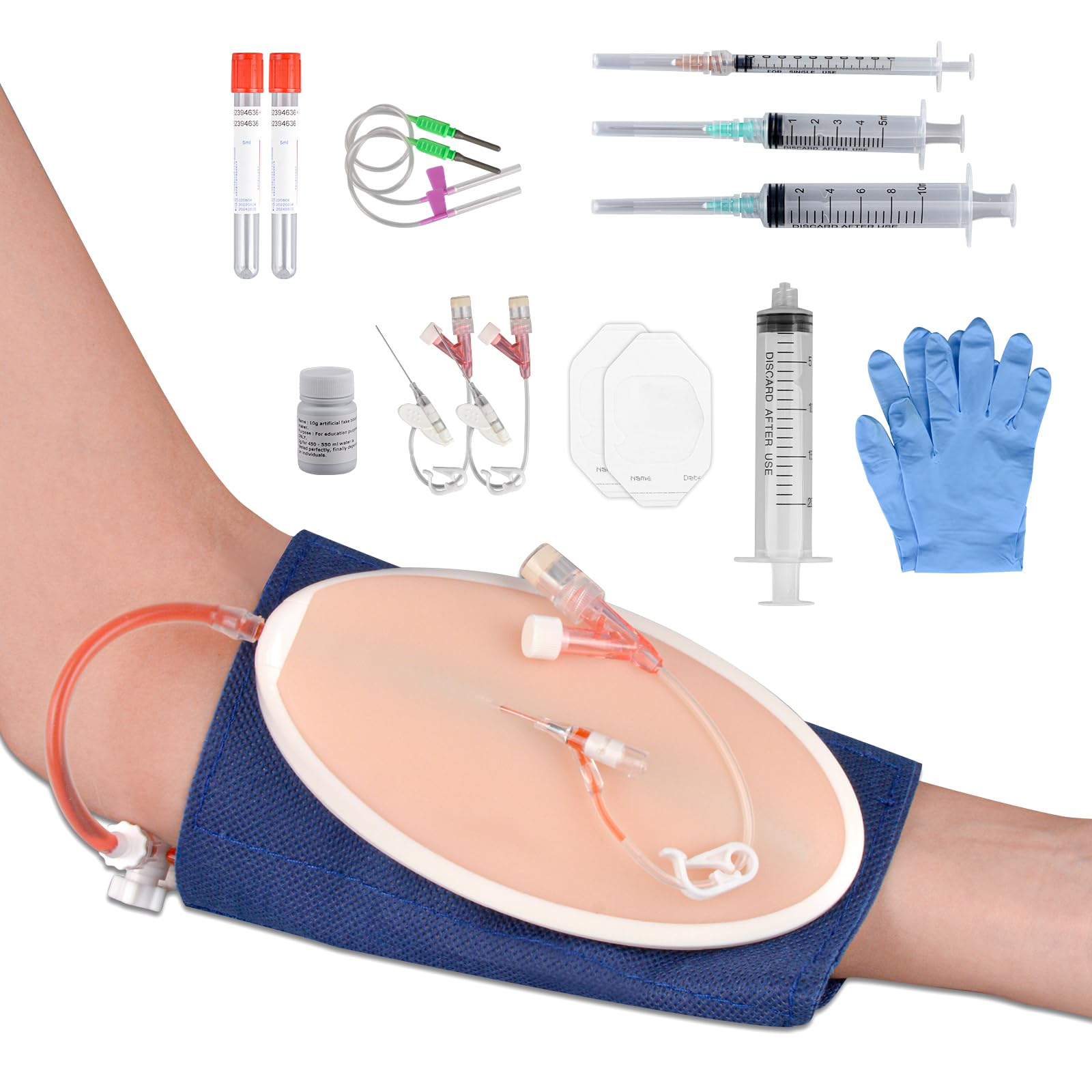Photo 1 of MedEduQuest MedEduQuest IV Insertion Practice Kit for Nursing Students, IV Start Kit for Nurses, Venipuncture Kit for Injection Training