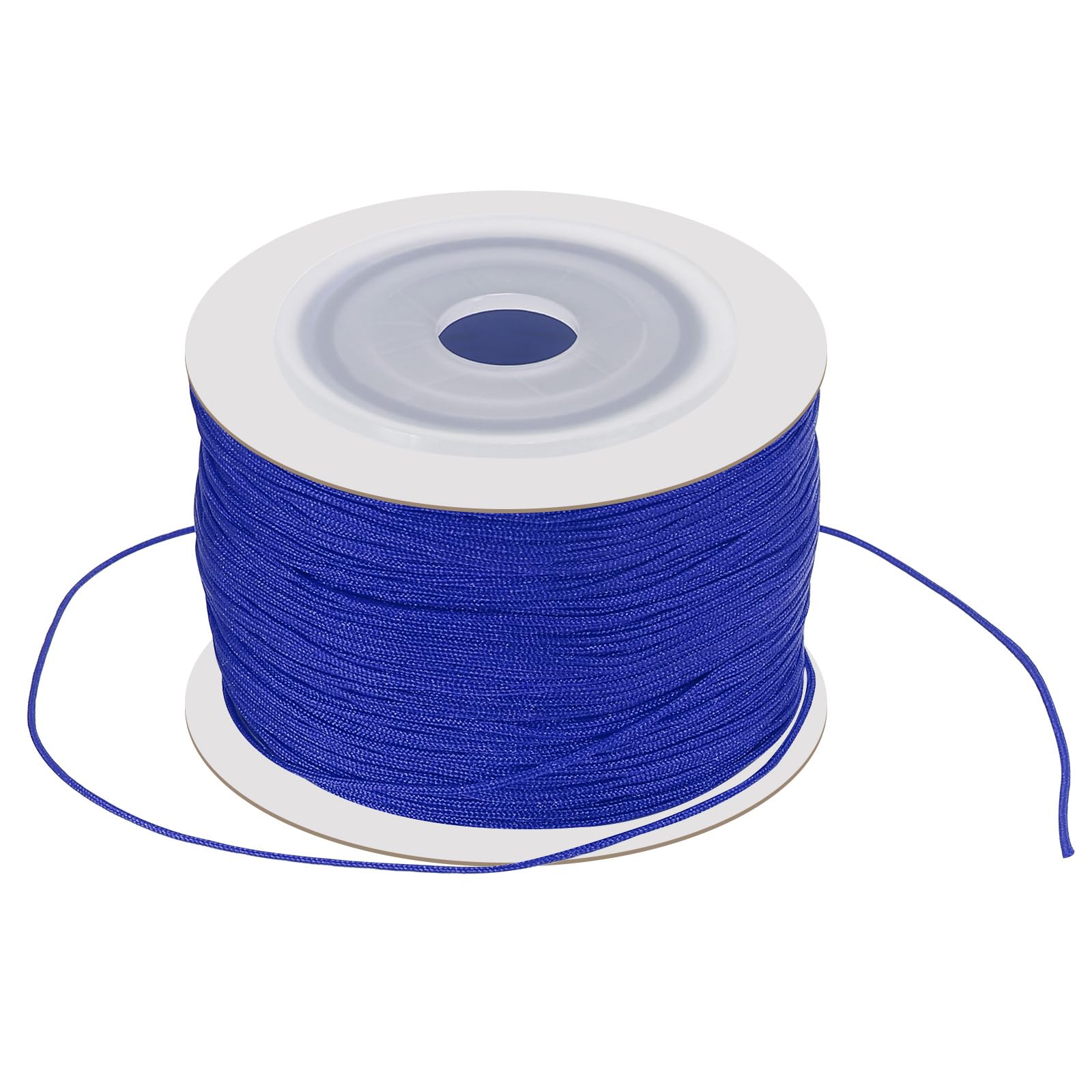 PATIKIL 1mm x 142 Yard Nylon Satin Cord, Nylon Beading String Knotting Cord Chain Braided Rope for Bracelets Jewelry Trim Chinese Knot, Sapphire Blue
