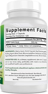 Best Naturals Alpha Lipoic Acid 300 mg 120 Softgels - GMP USA view 2