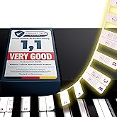 Removable Piano Stickers - Reusable Silicone strips - Note Labels for 88 Key Full Size - Learn with Piano Keyboard Stickers for Beginners - Including Gift Box - Learning accessories (adults & kids)
