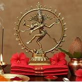 eSplanade Brass Natraj Murti Statue Idol Sculpture Shiva - Nataraja The Lord of Dance Natrajan - 12" Inches - Big Size