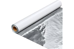 Ireer Radiant Barrier Insulation Roll Attic Reflective 1000sqft Commercial Grade 4ft x 250ft Heavy Duty Foil Insulation Cover Roll Wrap for Garage Door Roof House Cold Storage