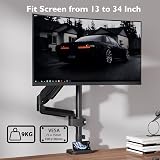 BONTEC Single Monitor Arm Desk Mount 13-32 Inch Gas Spring 9kg VESA 75/100 view 4