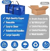 Heavy Duty Moving Bags Large 29x13x14 86L 8 Pack Backpack Straps view 4