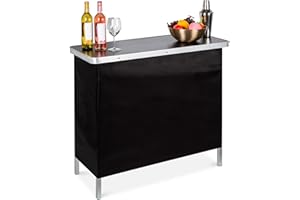 Best Choice Products Portable Pop-Up Bar Table for Indoor, Outdoor, Party, Picnic, Tailgate, Entertaining w/Carrying Case, St