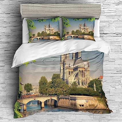 Amazon Com 3 Pieces 1 Duvet Cover 2 Pillow Shams All Seasons