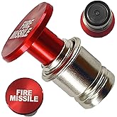 FainWan Fire Missile Button Cigarette Lighter Cover,Car Cigarette Lighter Replacement, Universal Design Fits Most Vehicles with Standard 12 Volt Power Source (Fire Missiles)