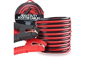 Voilamart Auto Heavy Duty Jumper Cables 1 Gauge 20Ft 3000AMP with Carry Bag Long Automotive Battery Jumper Cable Commercial Grade Booster Cables for Cars Battery Jump start Cables for Trucks Car SUV