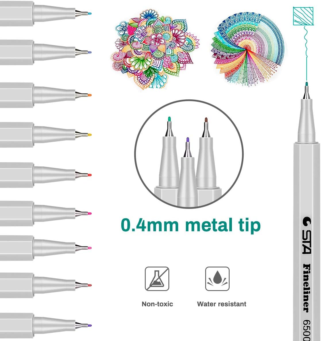 Yatoy Acuarelas Letreros De Mano Ideal Para Rotuladores Diarios De Bullet Artes Y Regalos Para Ninos Juego De Rotuladores De Punta Fina Con Doble Brocha Material De Escritura Y Dibujo Juguetes Y