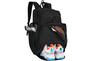 Goloni Basketball Backpack,Large Sports Bag with Ball Compartment & Shoe Compartment for Basketball, Soccer, Volleyball,Gym