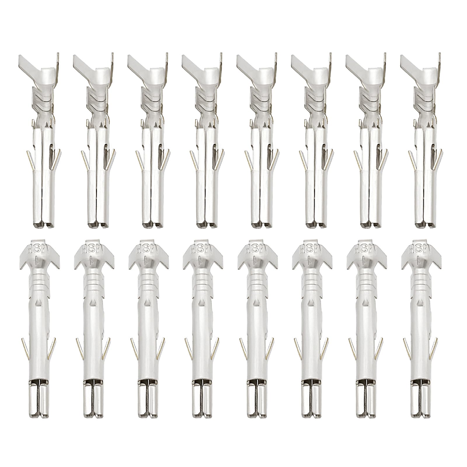 eMagTech 100Pcs 5557 4.2mm Crimp Terminals Crimp Connector W2W Wire-To-Wire Crimp Connectors Compatible with Molex Mini Compatible with Jr. Style 39000038