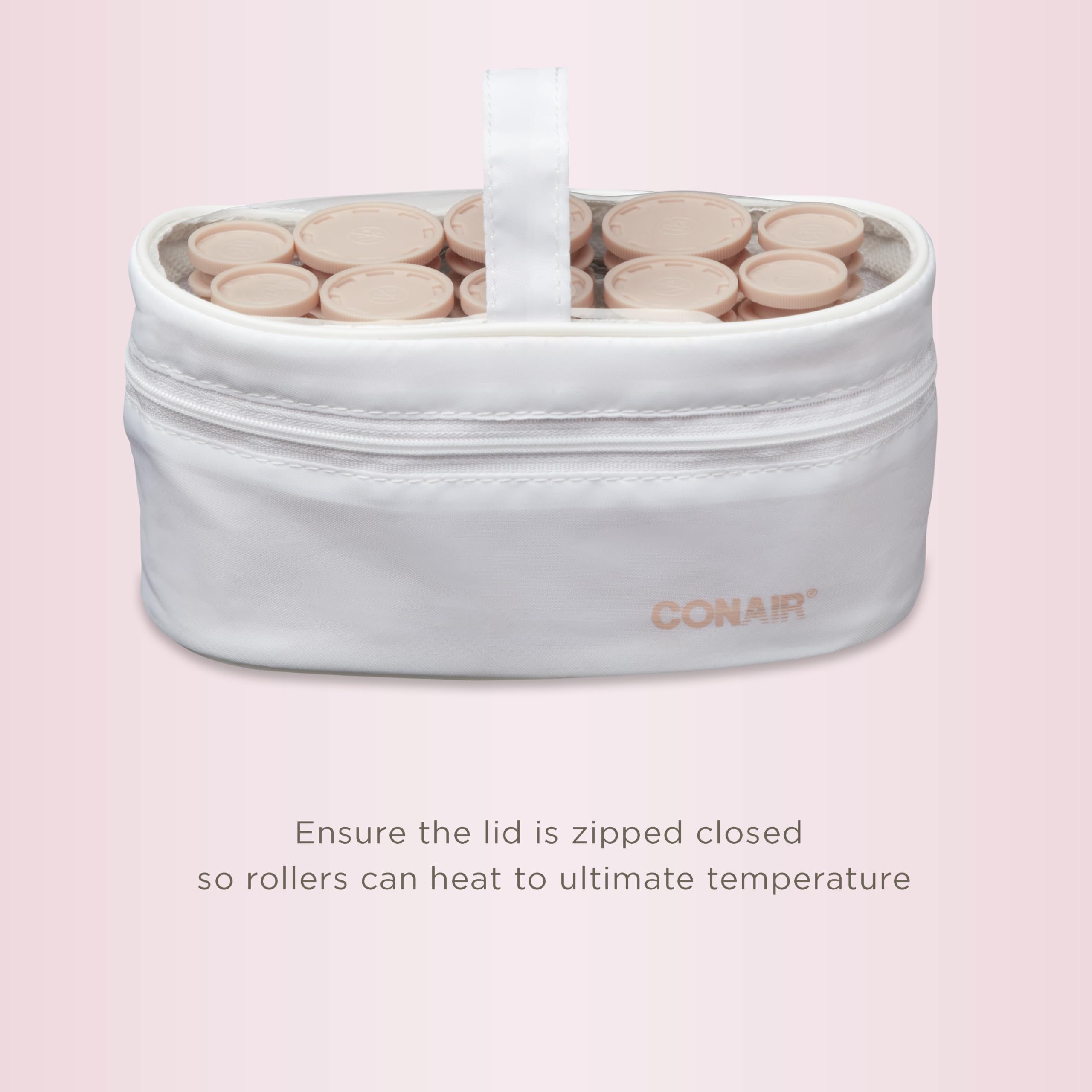 CONAIR Instant Heat Compact Hot Rollers for Long, Medium, and All Hair - Hair Curler - Hair Roller Clips Included - 1 1/4-inch, 1-inch, and 3/4-inch Rollers