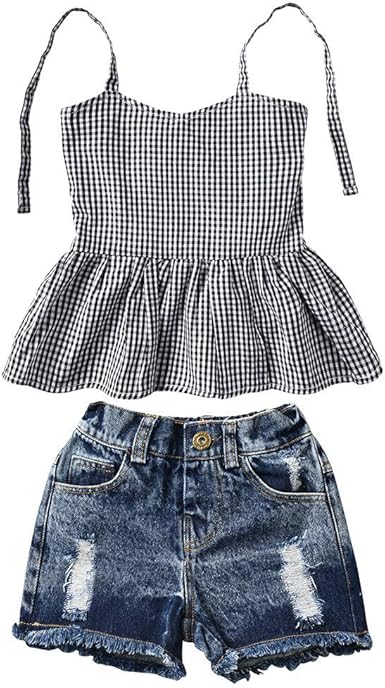 baby black denim shorts