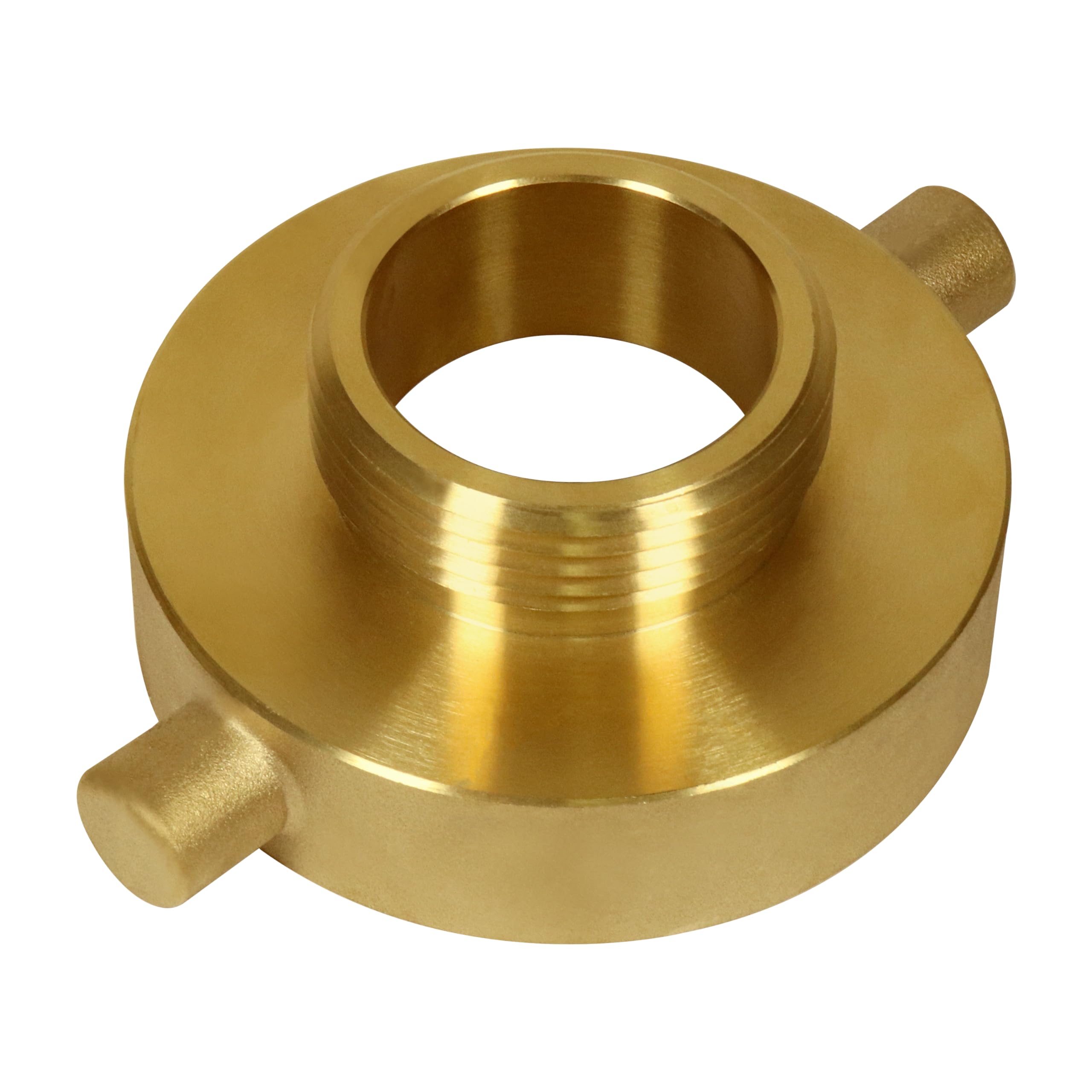 Photo 1 of unrulysoul 2-1/2""NH NST Female x 1-1/2"" NPT Male Fire Hydrant Adapter, Fire Hydrant Hose Adapter Brass Fire Equipment for Fire Hose or Hydrant with Pin Lugs, Gold