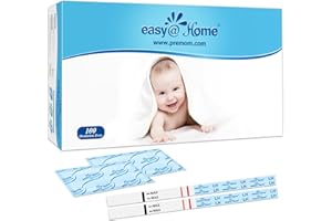 Easy@Home 100 Pack Ovulation Test Strips: Reliable Ovulation Predictor Kits & Accurate Fertility Tests - Powered by Premom Fe