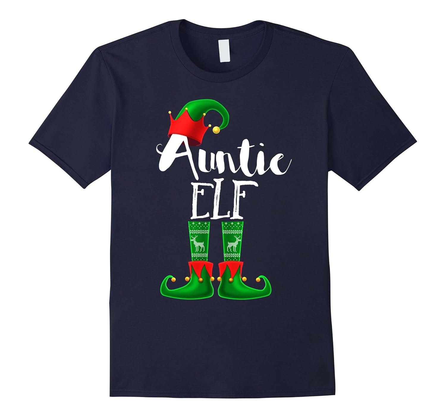 Matching Family Christmas Pajama Auntie Elf Shirt PJ Shirt-ANZ