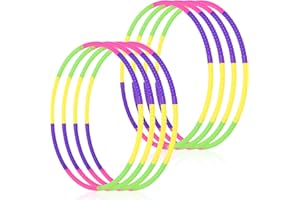 KYMQLYW 4 Pcs Exercise Hoop Detachable Adjustable Hoop Playground Toys Colored Hoop Circles Plastic Toys