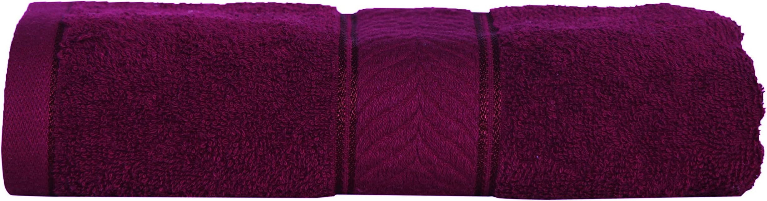 DIVINE OVERSEASDIVINE OVERSEAS Premium Elegance 100% Cotton/Soft/Highly Absorbent / 450 GSM / (Pack of 1 Medium Ladies Bath Towel, Cheer Wine)