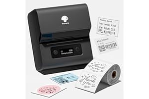Phomemo Label Makers- Barcode Label Printer M221 3'' Label Maker BluetoothThermal Printer for Small Business/Home Use, for Ba