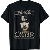 Alice Cooper Sepia Portrait Official T-Shirts for Men and Women Tees