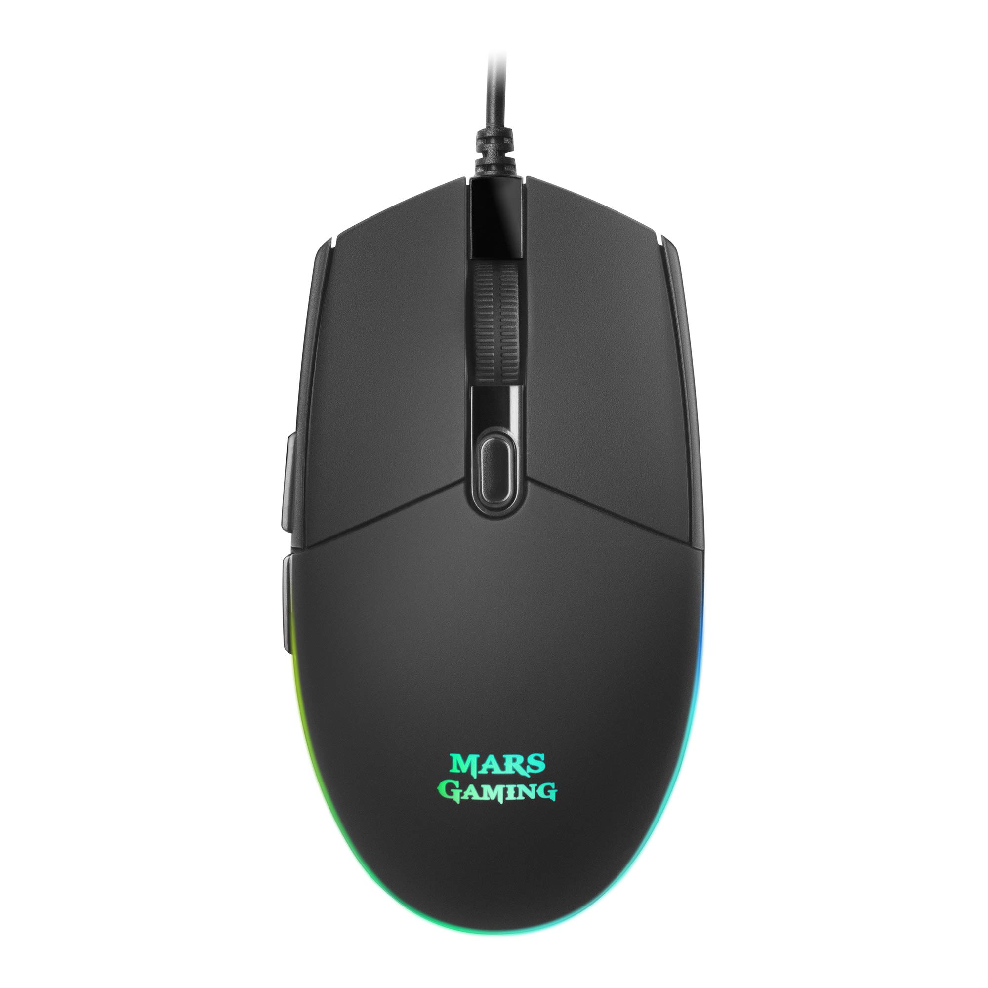 Mars Gaming MMG, RGB Flow Mouse, Optical Sensor 3200 DPI, Anti-slip, Black