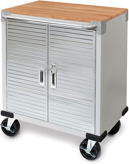 Amazon Com Seville Classics Ultrahd 2 Door Steel Rolling Storage