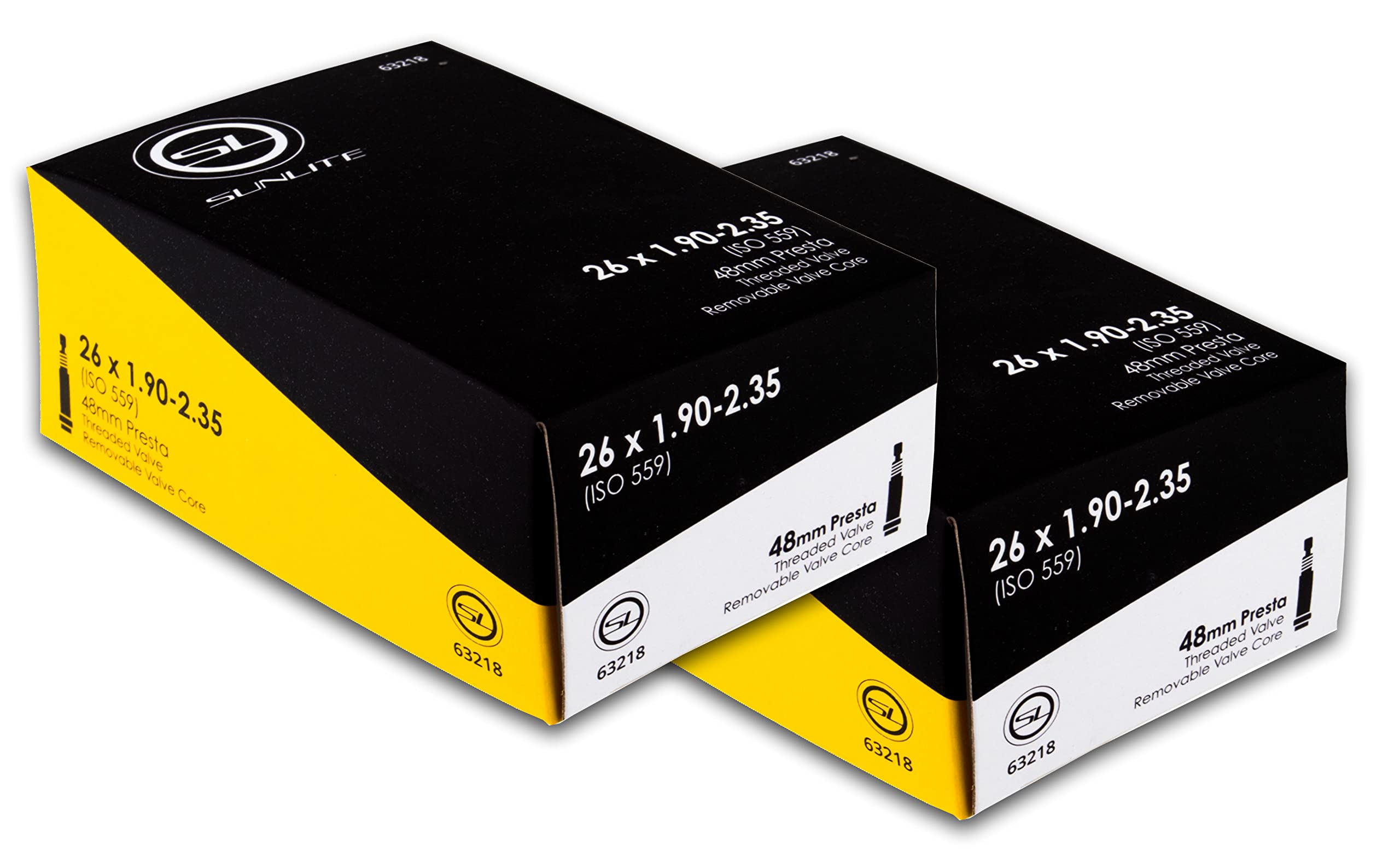 Photo 1 of 2 Pack Saver - Tube, 26 x 1.90-2.35 48mm Presta Valve, Threaded with Removable Core. Sunlite. Mountain, Cruiser, Comfort or Any Bike with Same tire Dimensions. MTB, MTN Bicycles