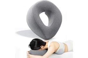 KONOVOLY Face Down Pillow Massage Headrest for Bed, Face Down Pillow After Eye Surgery BBL Post Eye Surgery Recovery, Comfortable Support Equipment for Sleeping & Pain Relief Gray