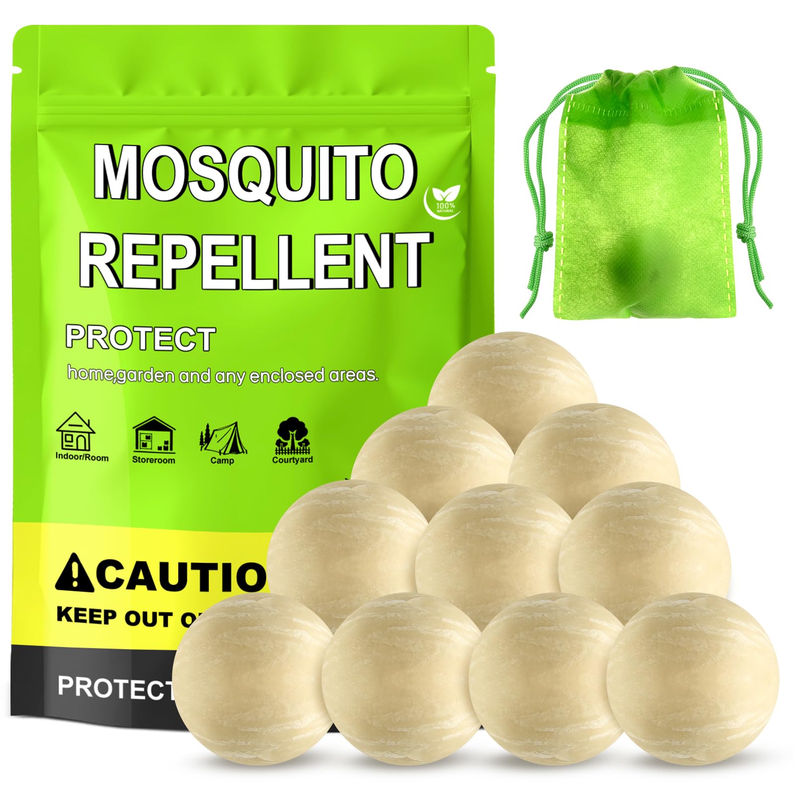 Photo 1 of 10 Pack Mosquito Repellent Patio, Indoor Mosquito Repellent Balls, Mosquito Control for Yard/Camping/Home/Travel