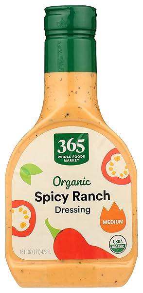 365 BY WHOLE FOODS MARKET, ORGANIC SPICY RANCH DRESSING, 16 OZ
