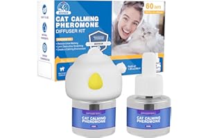 BEVECK Cat Pheromones Calming Diffuser 60 Day Starter-Kit Cat Calming Diffuser Effectively Relieve Anxiety Stress Reduce Fighting and Scratching Calm Relaxing 48ml /Bottle Fits All Cats