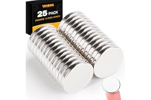 TRYMAG 20x3mm 25Pcs Rare Earth Magnets, Heavy Duty Small Round Refrigerator Magnets for Office, Whiteboard, Dry Erase Board, 