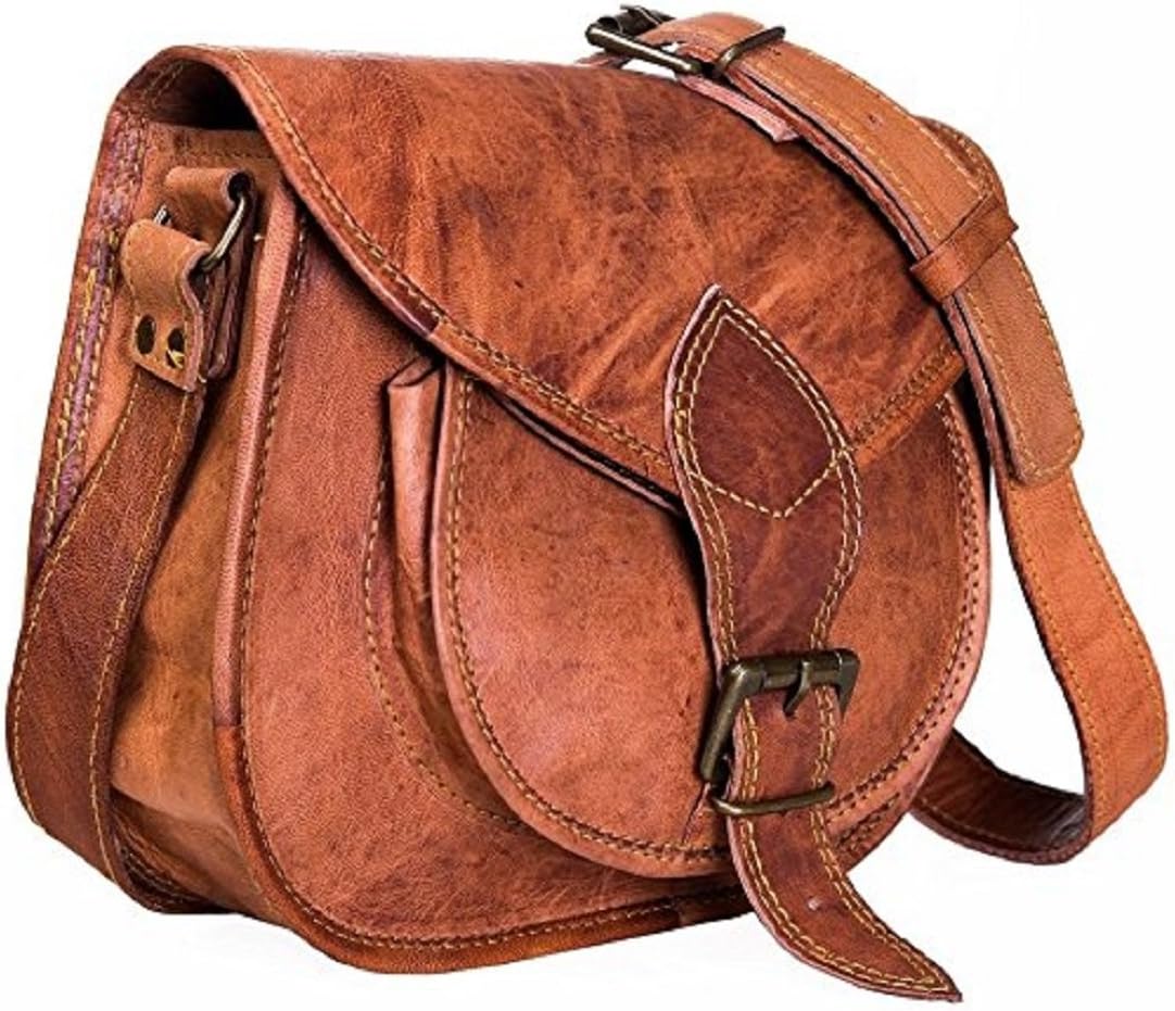 LS Handbag Crossbody Tote Saddle Satchel Bag Shoulder Purse for Women and Girls | No Foul Smell | Small and Compact Size 9 x 11 in