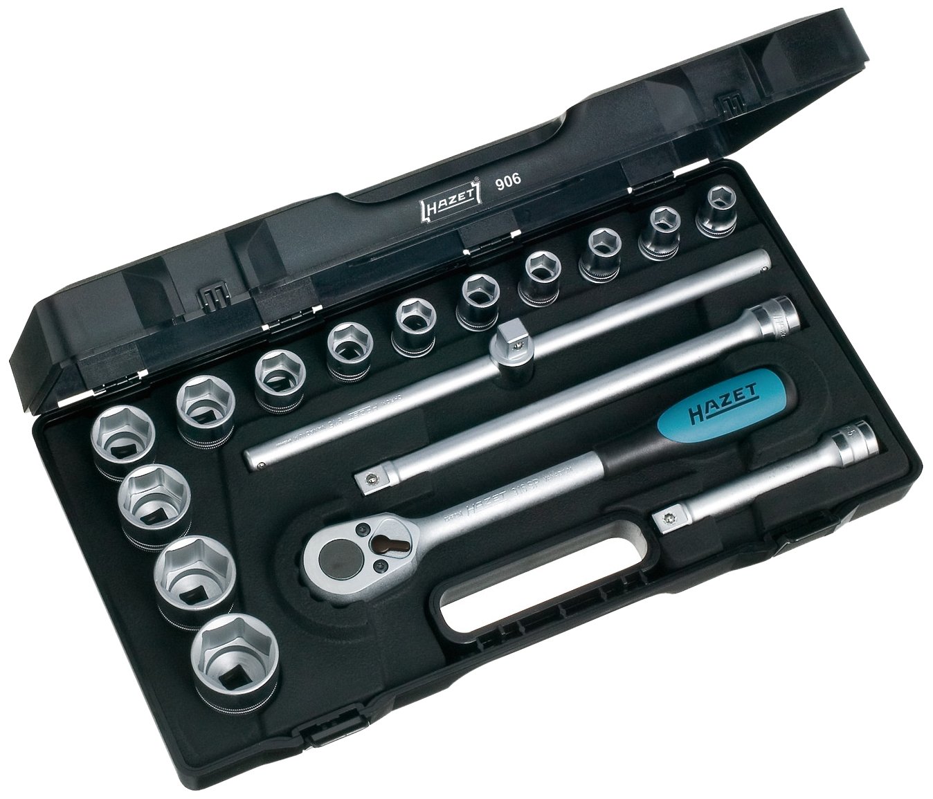 HAZET 906 Hexagon Traction Profile Socket Set - Multi-Colour