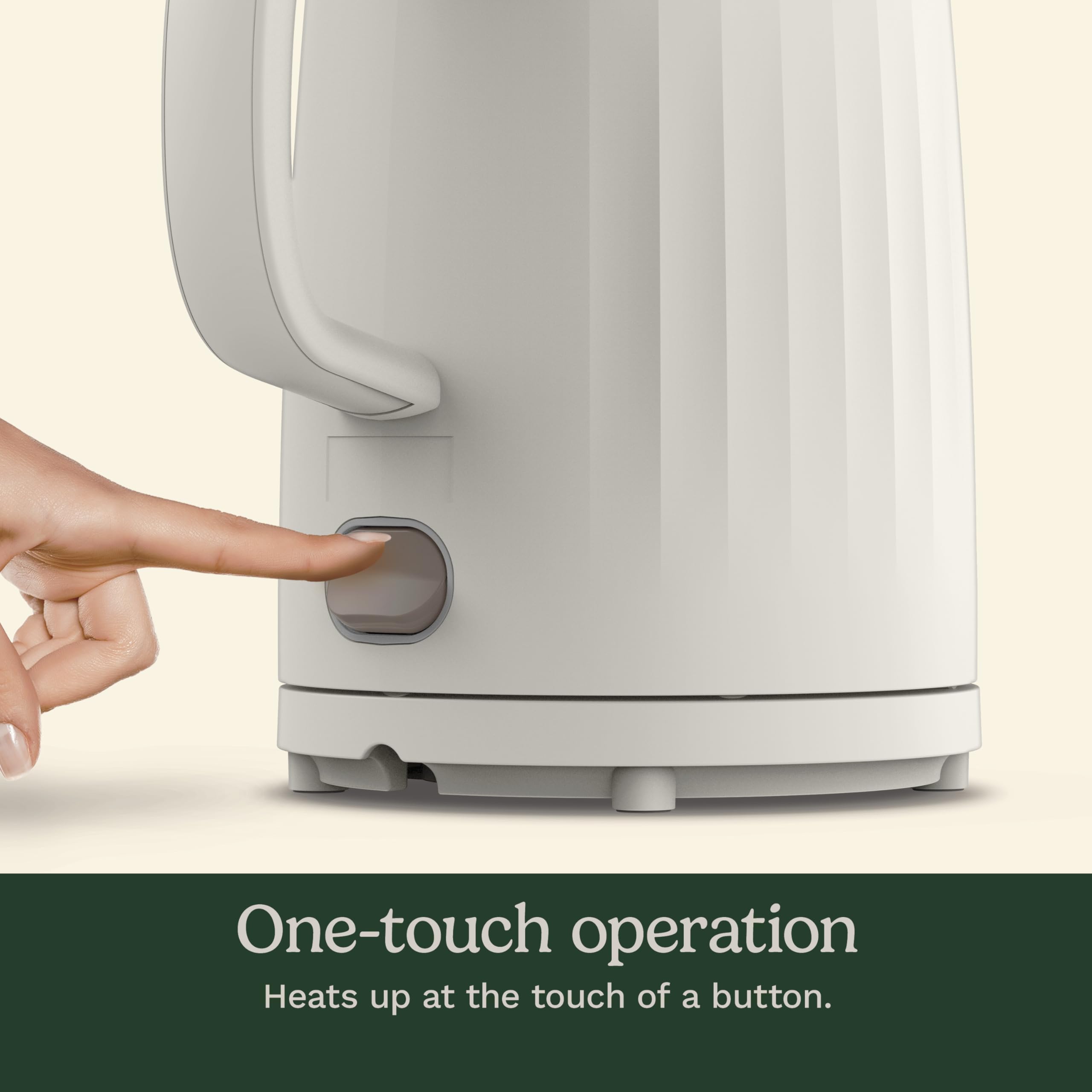 Cuisinart Soho 1-Liter Double Wall Electric Hot Water Kettle, Tea Kettle with Stainless Steel Interior, One Touch Operation to Boil Water for Tea, Hot Cocoa, or Instant Oatmeal, CK-10TR, Truffle