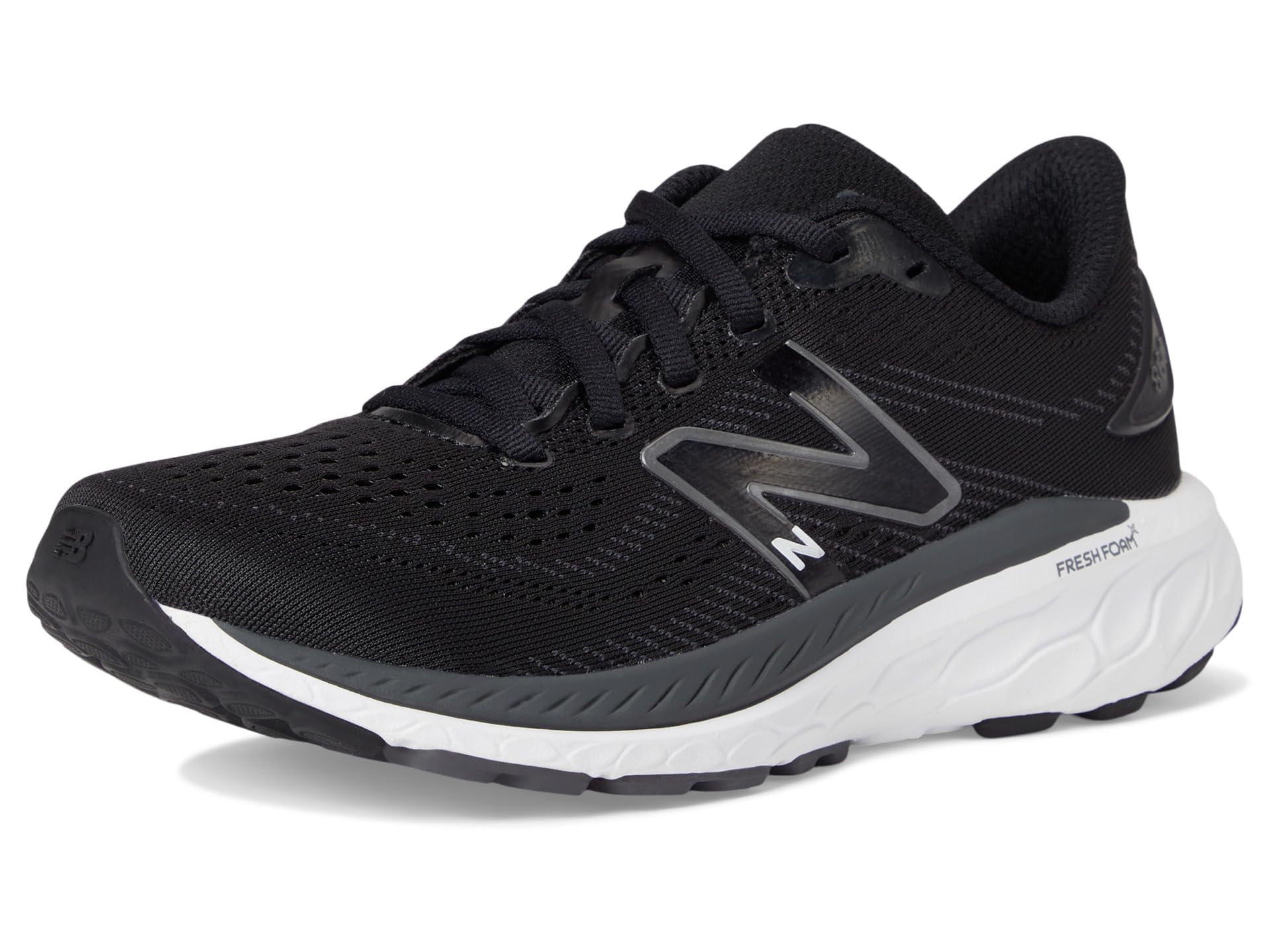 New Balance Kid’s Fresh Foam X 860 V13 Running Shoe, Black/White/Magnet, 12 Wide US