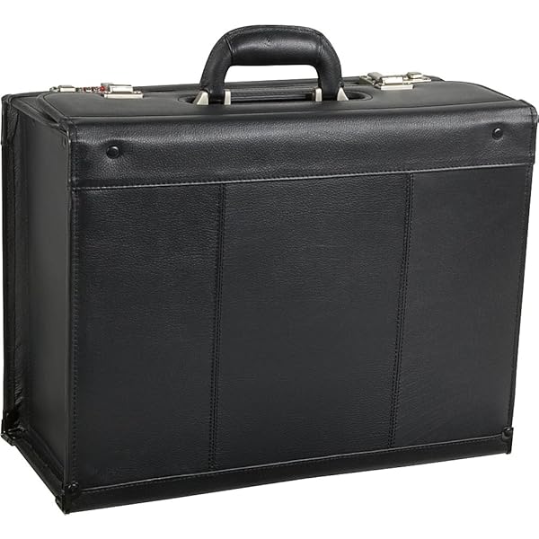 Rolling Laptop Bag Large Quality Leather Pilot Case Wheeled Laptop