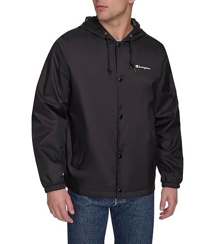 Champion Men's Sherpa Lined Stadium Jacket, Black, XLarge at