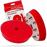 Maxshine 5” High Pro Finishing Foam Pad – Compatible with DA & Rotary Polishers – Professional Detailing Pad for Cutting, Polishing & Finishing – Bendable, Washable & Reusable