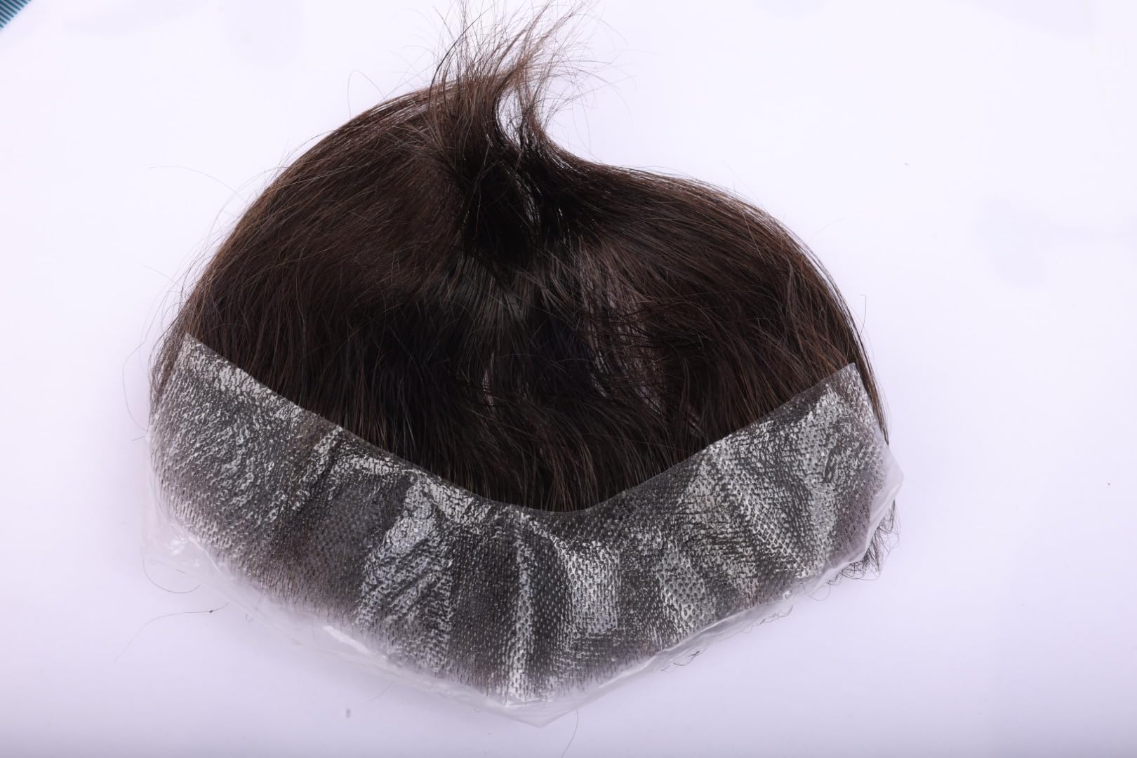 Photo 1 of Amiable Men's Hairline Toupee 100% human hair V-Shape Mens Topper (#2, 1.5 * 7" thin skin)